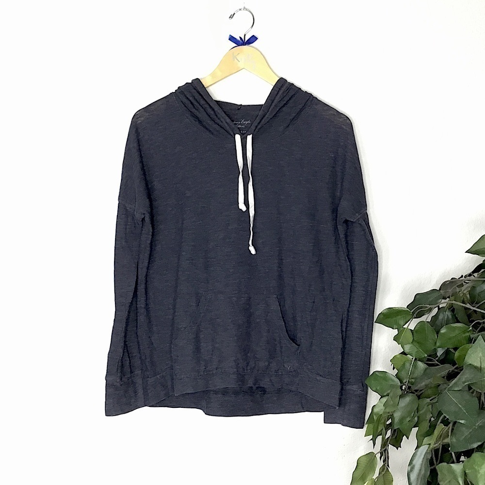 American Eagle Blue Thin Pullover Sweatshirt